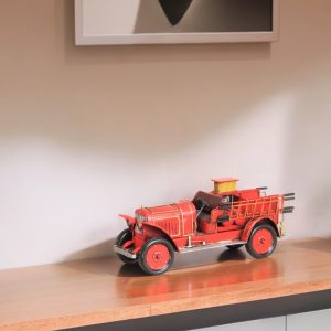 7" Red and Gold Metal Hand Painted 1923 style fire truck Model Car