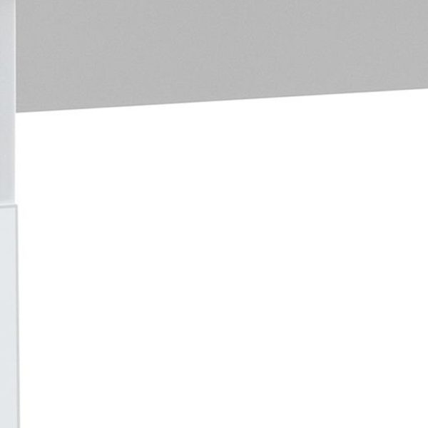 47" White Wood Writing Desk With Two Drawers - Image 3