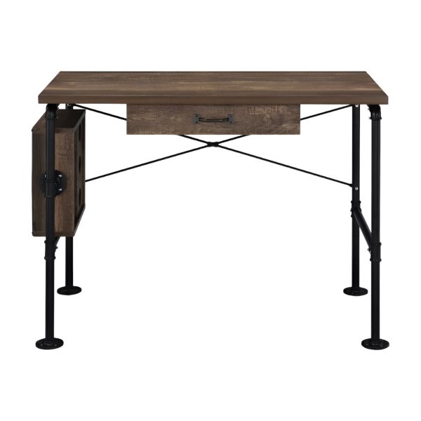 39" Brown and Black Writing Desk - Image 2