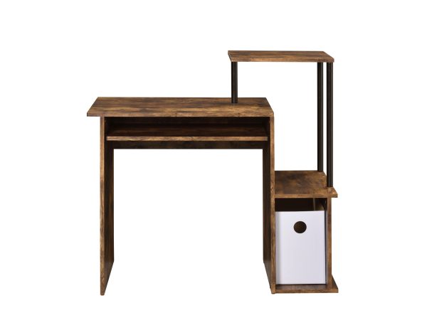 37" Brown and Black Computer Desk - Image 2