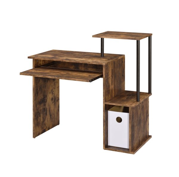 37" Brown and Black Computer Desk - Image 3
