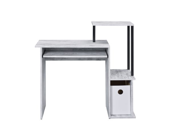 37" Antiqued White Computer Desk - Image 3