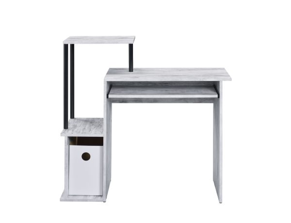 37" Antiqued White Computer Desk - Image 2