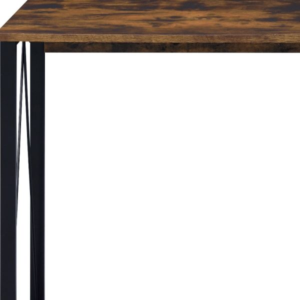 47" Brown and Black Writing Desk - Image 3