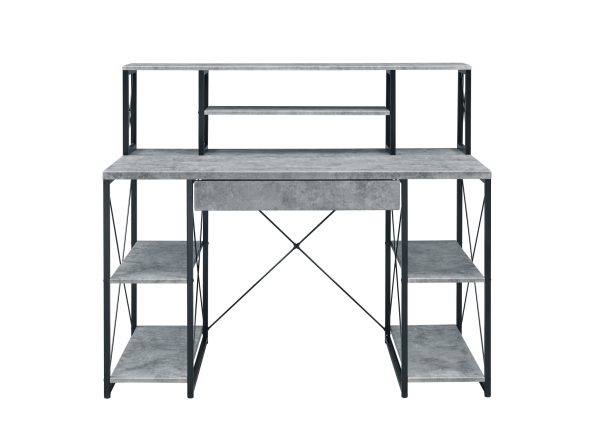 47" Gray and Black Computer Desk - Image 3