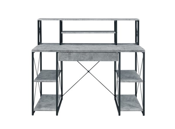47" Gray and Black Computer Desk - Image 2