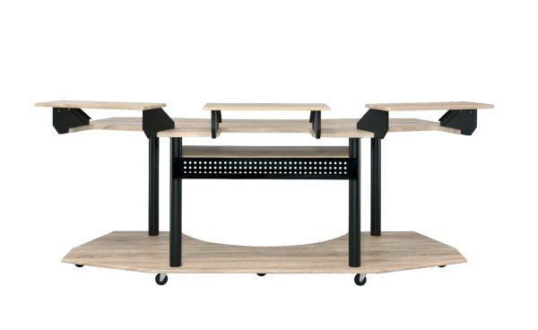 83" Natural and Black Music Recording Studio Desk - Image 3