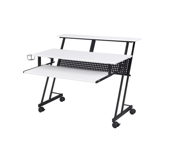 47" White and Black Computer Desk - Image 3