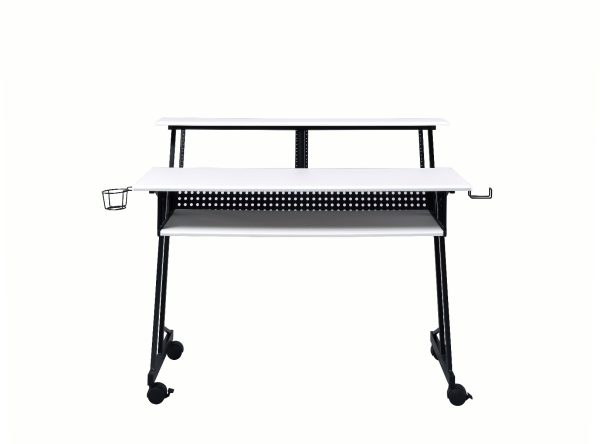 47" White and Black Computer Desk - Image 2