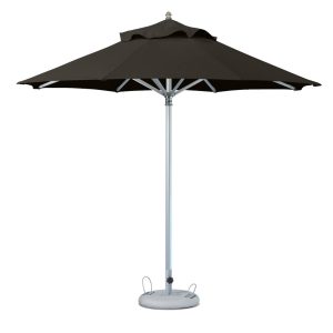 10' Black Polyester Round Market Patio Umbrella