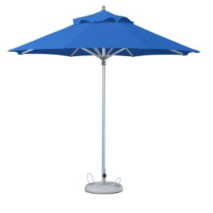 10' Blue Polyester Round Market Patio Umbrella