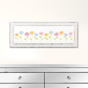 White Solid Wood Flower Wall Decor