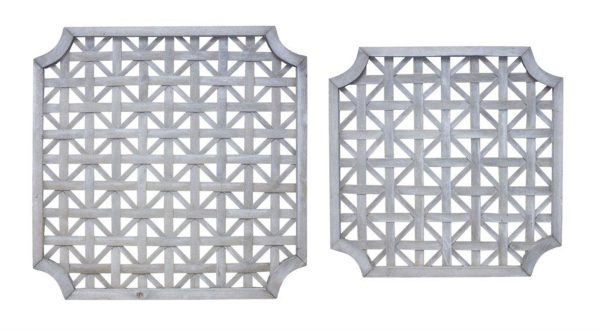 Set of Two 27" X 27" Gray Geometric Solid Wood Wall Decor - Image 2