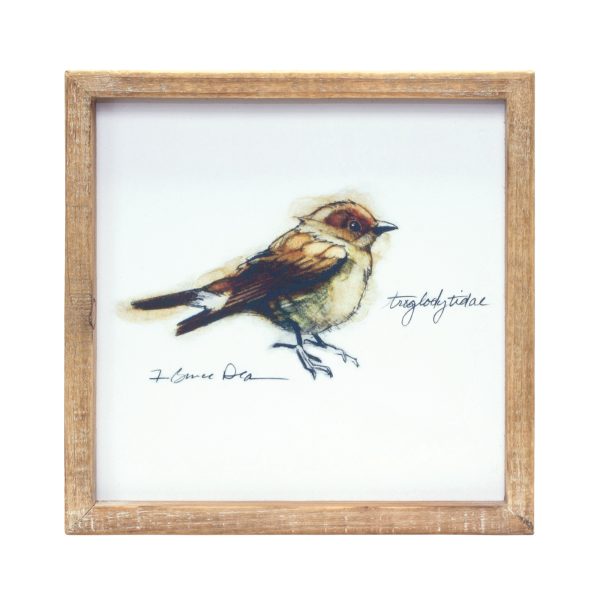 Set Of Four Brown Solid Wood Bird Wall Decor - Image 3