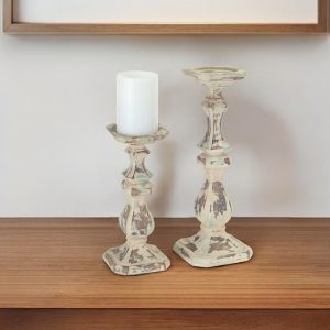 Set Of Two White Flameless Tabletop