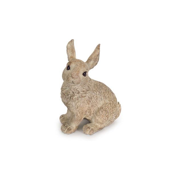 Set Of Three 7" Stone Polyresin Rabbit Figurine