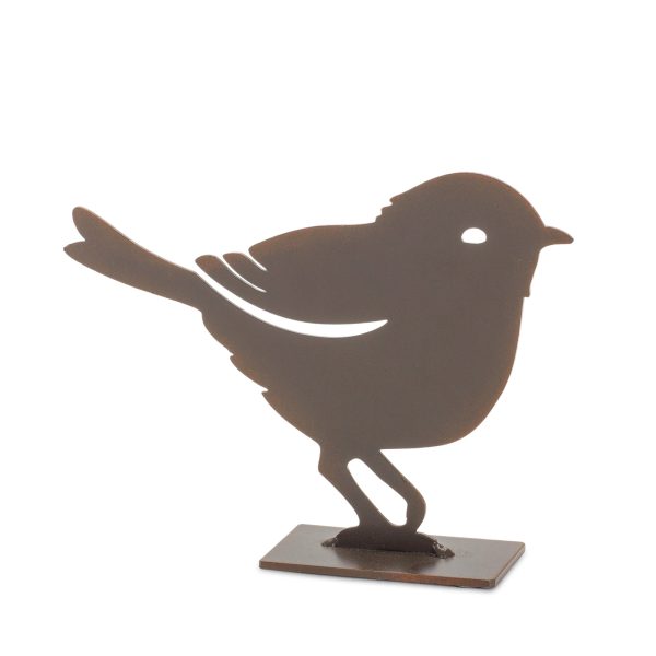 Set Of Four 6" Brown Metal Bird Bird Figurine - Image 3