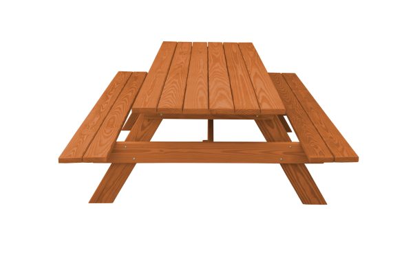 94" Cedar Chest Solid Wood Outdoor Picnic Table - Image 3