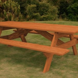 94" Cedar Chest Solid Wood Outdoor Picnic Table