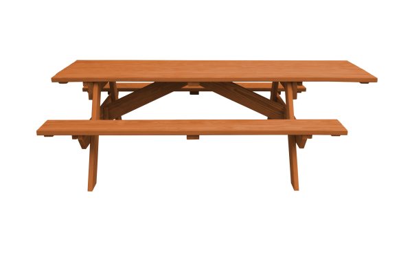 94" Cedar Chest Solid Wood Outdoor Picnic Table - Image 2