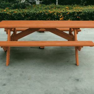 94" Cedar Chest Solid Wood Outdoor Picnic Table