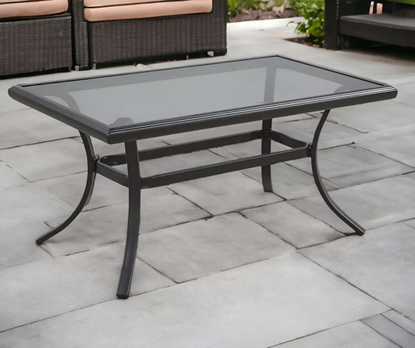 21" Black Metal Outdoor Chat Table - Image 2