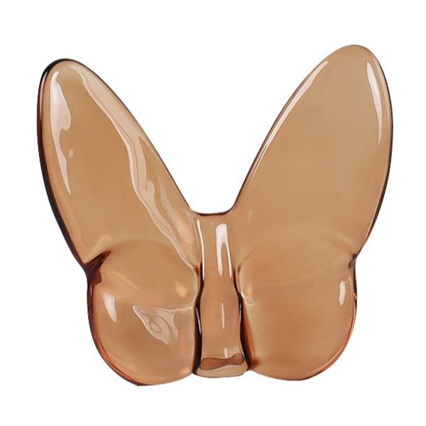 3" Brown Crystal Butterfly Figurine Tabletop Sculpture - Image 2