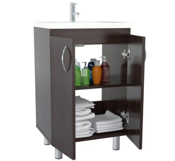 Modern Espresso Color Vanity And Sink - Image 2