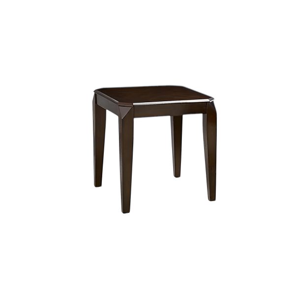 Set of 3 23" Solid Wood Brown Coffee Table With Shelf and End Tables - Image 4