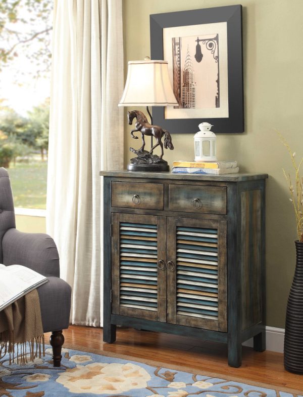 32" Saddle Brown Solid Wood Console Table - Image 3