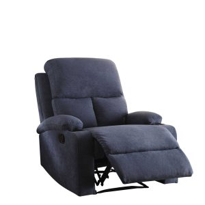 32" Blue Linen Recliner