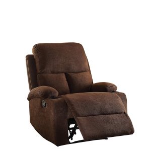 32" Chocolate Linen Recliner