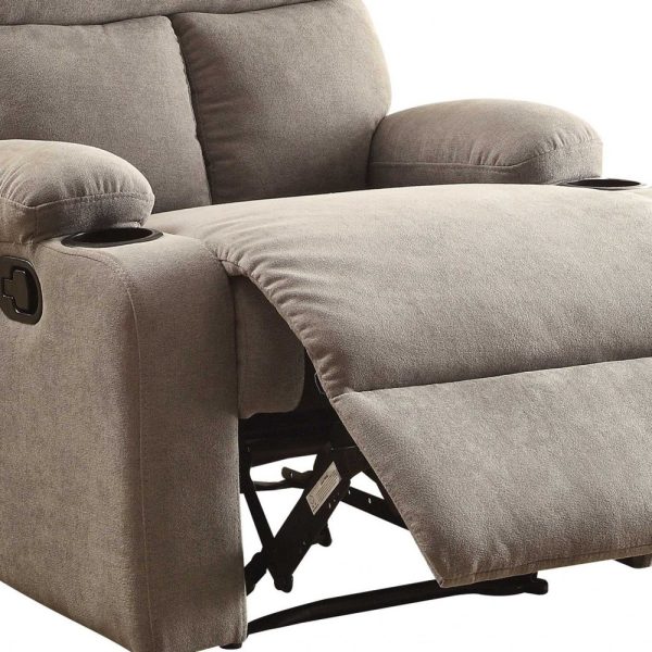 32" Gray Linen Recliner - Image 4