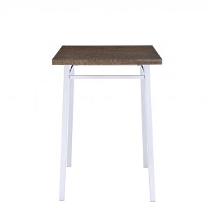 30" Brown And White Square Manufactured Wood Bar Table