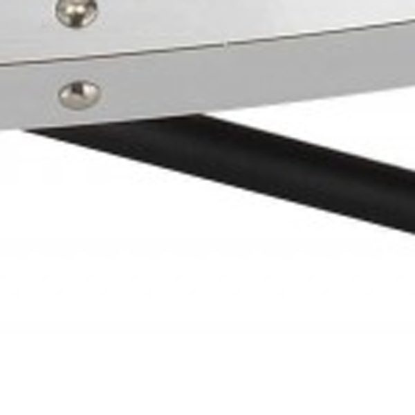 46" Natural And Black Iron Round Coffee Table - Image 4