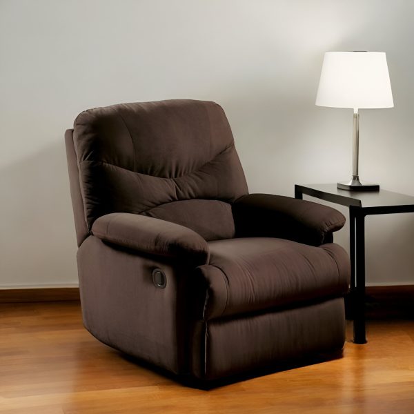 35" Chocolate Microfiber Recliner - Image 2