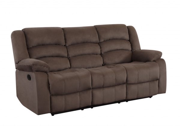 40" Contemporary Brown Fabric Sofa - Image 2