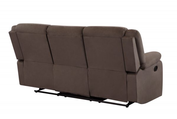 40" Contemporary Brown Fabric Sofa - Image 3