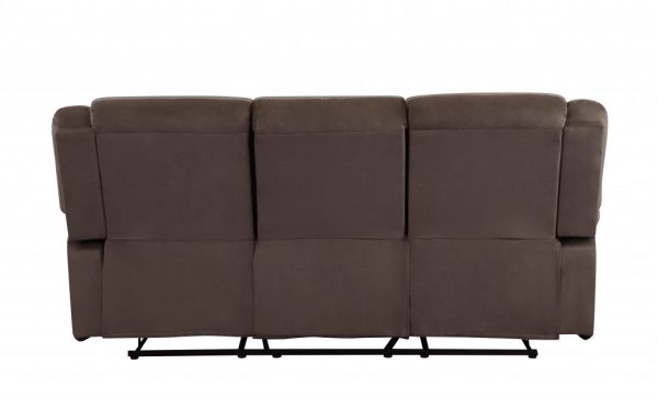 40" Contemporary Brown Fabric Sofa - Image 4