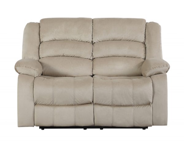 Three Piece Indoor Beige Microsuede Six Person Seating Set - Image 3