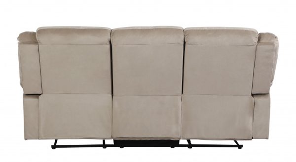 40" Contemporary Beige Fabric Sofa - Image 3