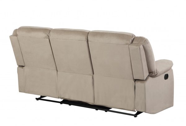 40" Contemporary Beige Fabric Sofa - Image 4