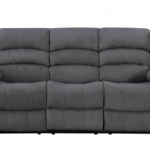 40" Contemporary Grey Fabric Sofa