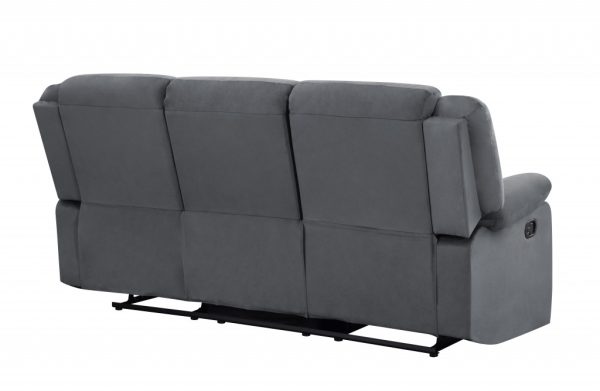 40" Contemporary Grey Fabric Sofa - Image 3