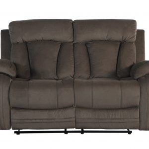 40" Modern Brown Fabric Loveseat