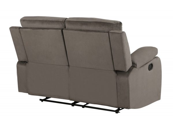 40" Modern Brown Fabric Loveseat - Image 3