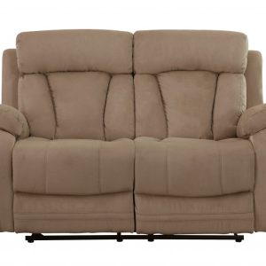 63" Beige Leather Match Recliner