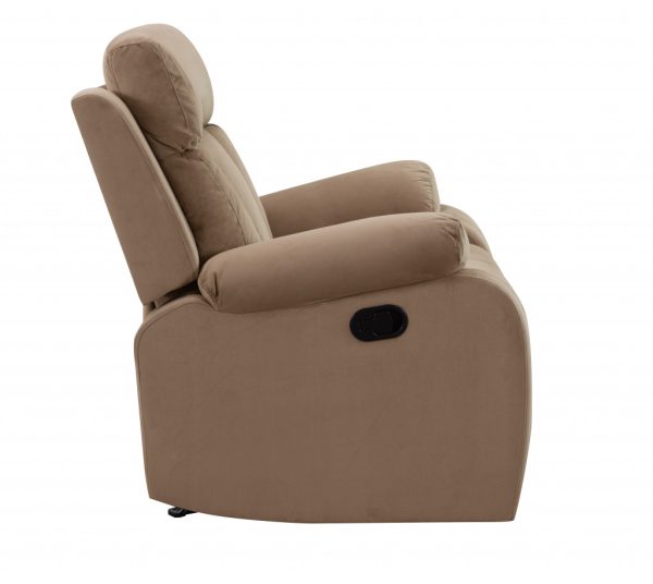 40" Modern Beige Fabric Chair - Image 3