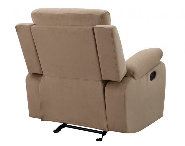 40" Modern Beige Fabric Chair - Image 4