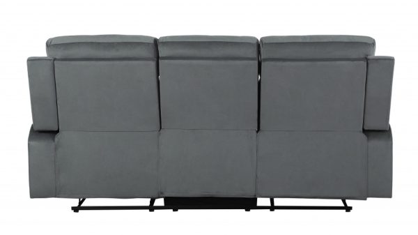 40" Modern Grey Fabric Sofa - Image 4